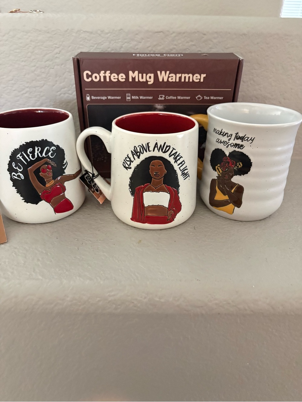 Coffee Mug Set with Mug Warmer